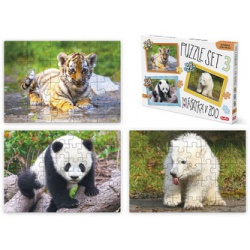 PUZZLE Set 3 mláďátka v ZOO  - učebnice do školy
