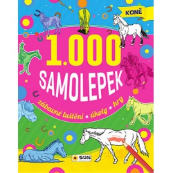 Zábavné úkoly a luštění KONĚ 1000 samolepek  - učebnice do školy