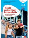 Třídílná učební sada Klett Maximal Interaktiv pro výuku němčiny jako druhého cizího jazyka na základních školách a v nižších ročnících víceletých gymnázií.