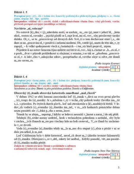 Český jazyk 9 - 3.díl - Pracovní sešit - Přehledy, tabulky