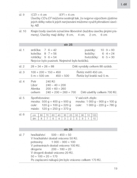Klíč s výsledky úloh k pracovním sešitům Matematika 3  -