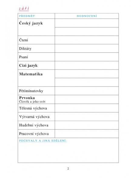 Notýsek pro 2.ročník  - učebnice do školy