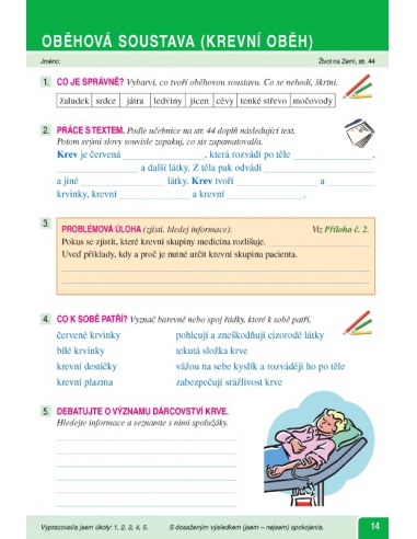 Pracovní listy k učebnici Život na Zemi 5, Člověk jeho zdraví  Pracovní listy k učebnici Život na Zemi 5, Člověk jeho zdraví