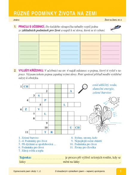 Pracovní listy k učebnici Život na Zemi 5, Rozmanitost přírody  Pracovní listy k učebnici Život na Zemi 5, Rozmanitost přírody