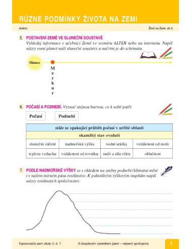 Pracovní listy k učebnici Život na Zemi 5, Rozmanitost přírody  Pracovní listy k učebnici Život na Zemi 5, Rozmanitost přírody