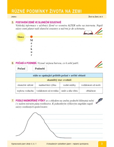 Pracovní listy k učebnici Život na Zemi 5, Rozmanitost přírody  Pracovní listy k učebnici Život na Zemi 5, Rozmanitost přírody