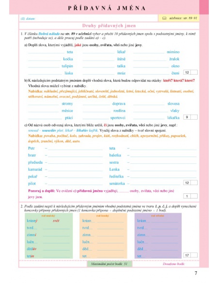 Pracovní sešit k Českému jazyku 5 - 2.  Pracovní sešit k Českému jazyku 5 - 2.