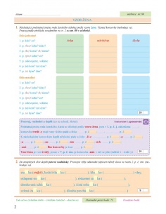 Pracovní sešit k Českému jazyku 4 - 2.  2