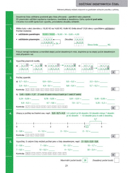 Pracovní sešit - Desetinná čísla pro 5.ročník  - učebnice do Pracovní sešit - Desetinná čísla pro 5.ročník  - učebnice do