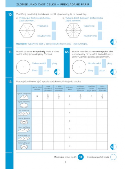 Pracovní sešit - Zlomky pro 4. ročník Alter - učebnice do školy