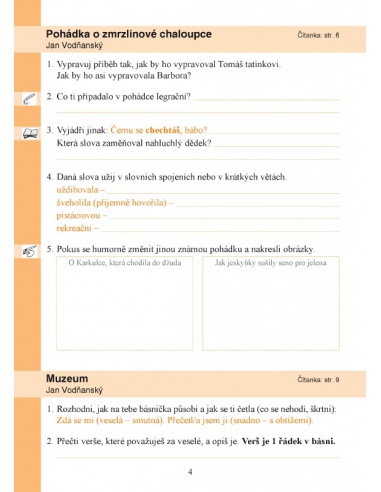 Pracovní sešit k Čítance 3. ročník, 1.  Pracovní sešit k Čítance 3. ročník, 1.