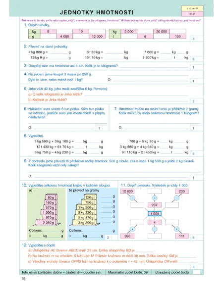 Pracovní sešit k Matematice pro 5.  Pracovní sešit k Matematice pro 5.