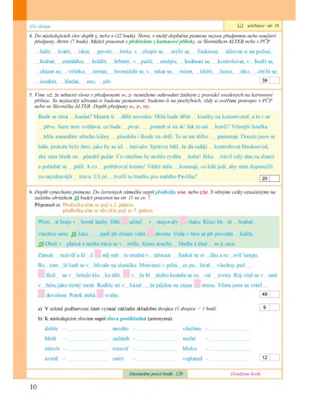 Pracovní sešit k Českému jazyku 5 - 1.díl Alter - učebnice do