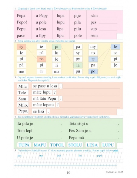 Pracovní sešit ke Slabikáři 1. 