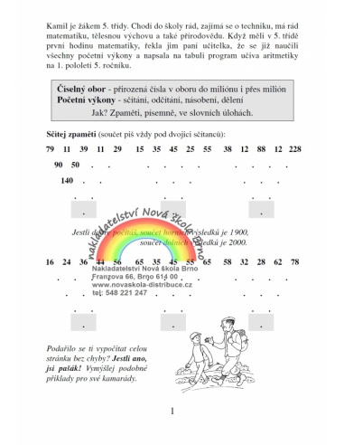 Cestujeme po republice - slovní úlohy NOVÁ ŠKOLA, s.r.o. 
