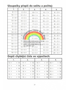 Počítáme do dvaceti bez přechodu přes desítku  - učebnice do 2