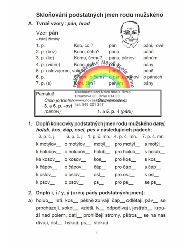 Pravopis podstatných jmen rodu mužského  - učebnice do školy Pravopis podstatných jmen rodu mužského  - učebnice do školy