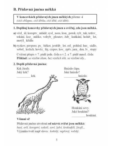 Pravopis přídavných jmen Nová škola - učebnice do školy