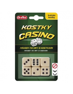 Hrací kostky Casino keramické  - učebnice do školy
