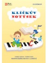 Klíčkův notýsek - hudební výchova - hudební nauka - pracovní učebnice pro PHV a I. stupeň ZŠ Klíčkův notýsek je nejúspěšnější celobarevná pracovní učebnice, která lehkou zábavnou formou učí děti základy hudební nauky. Děti se naučí, co je to zvuk, tón, noty, notový klíč, stupnice, takty, apod. Vše se procvičuje v mnoha příkladech.