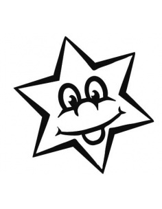 Razítko hvězdička  - učebnice do školy