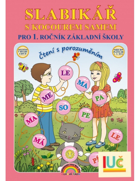 Slabikář s kocourem Samem - pevná mechová vazba  - učebnice do