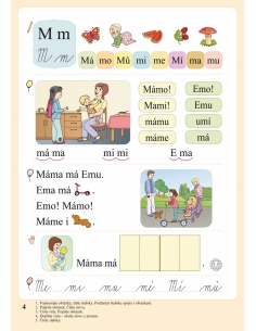 Slabikář s kocourem Samem - pevná mechová vazba  - učebnice do 2