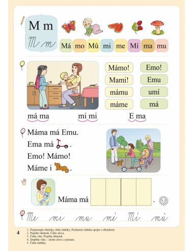 Slabikář s kocourem Samem - pevná mechová vazba  - učebnice do