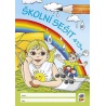 Horní polovina každé strany školního sešitu 413+ je linkovaná (šířka řádků je 12 mm) a spodní polovina obsahuje rámeček bez linek.