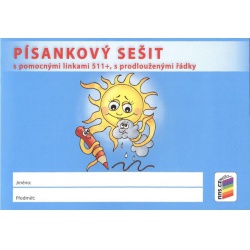 Písankový sešit s pom. linkami 511+, s prodl. 