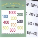 Sčítání a odčítání do 1000 - kartičky s příklady