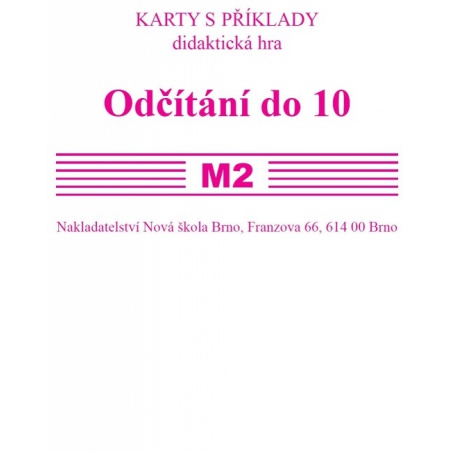 Sada kartiček M2 - odčítání do 10  - učebnice do školy Sada kartiček M2 - odčítání do 10  - učebnice do školy