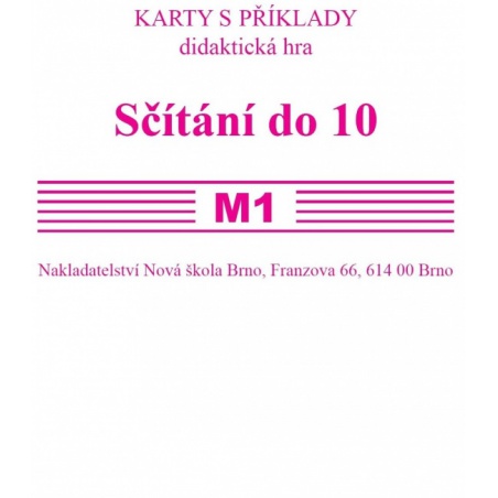 Sada kartiček M1 - Sčítání do 10  - učebnice do školy Sada kartiček M1 - Sčítání do 10  - učebnice do školy