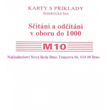 Sada kartiček M10 - Sčítání a odčítání v oboru 1000  - učebnice Sada kartiček M10 - Sčítání a odčítání v oboru 1000  - učebnice