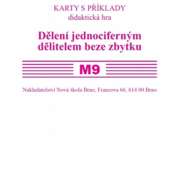 Sada kartiček M9 - Dělení jednociferným dělitelem beze zbytku