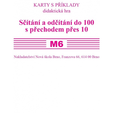 Sada kartiček M6 - sčítání a odčítání do 100 s přechodem přes