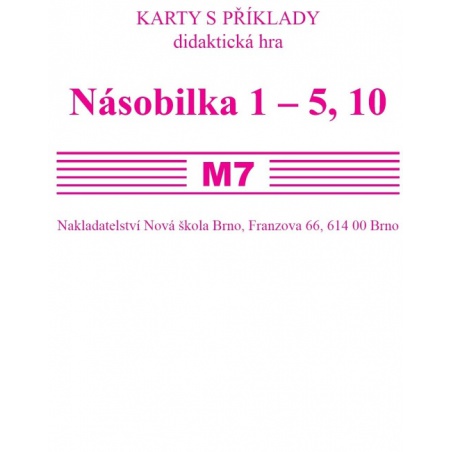 Sada kartiček M7 - násobilka 1-5, 10  - učebnice do školy