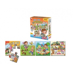 Puzzle set Můj den  - učebnice do školy