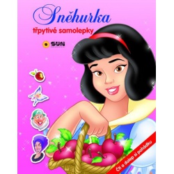 Sněhurka - třpytivé samolepky  - učebnice do školy