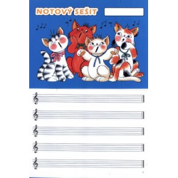 Notový sešit 16 listů  - učebnice do školy