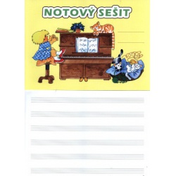 Notový sešit 32 stran  - učebnice do školy