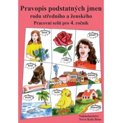 Pravopis podstatných jmen rodu středního a ženského  - učebnice