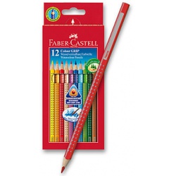Pastelky trojboké GRIP 12ks Faber Castell - učebnice do školy