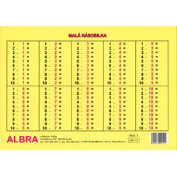 Malá násobilka - tabulka A5 Albra s.r.o - učebnice do školy