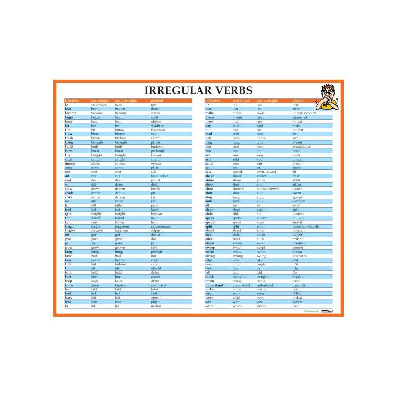 Irregular verbs (lamino, A4)