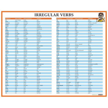 Irregular verbs (lamino, A4)