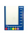 Rozměr 23,2 x 28,4 cm 
Odolný materiál 
Snadné čištění
Bez volných dílů
Šest barevných, pohyblivých knoflíků 
Univerzální pro všechny soubory LOGICO PRIMO